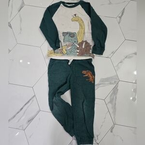 *Free With Purchase* Carter's Kids Dinosaur Pajama Set in Green and White